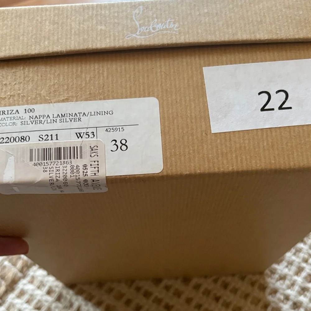 Christian Louboutin Silver Heels - Picture 2 of 15